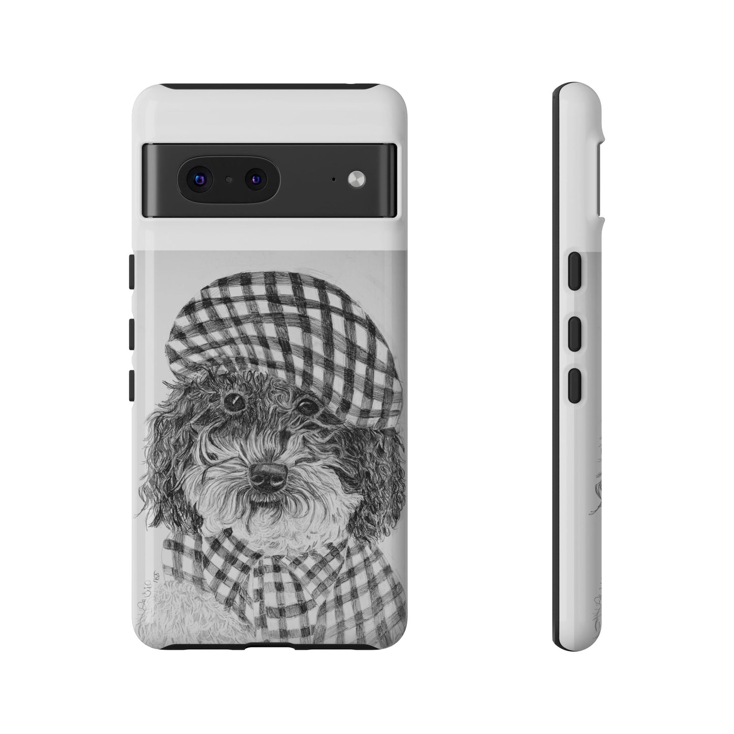 Cute Dog Phone Case — Flannel Elmer  in Plaid Hat