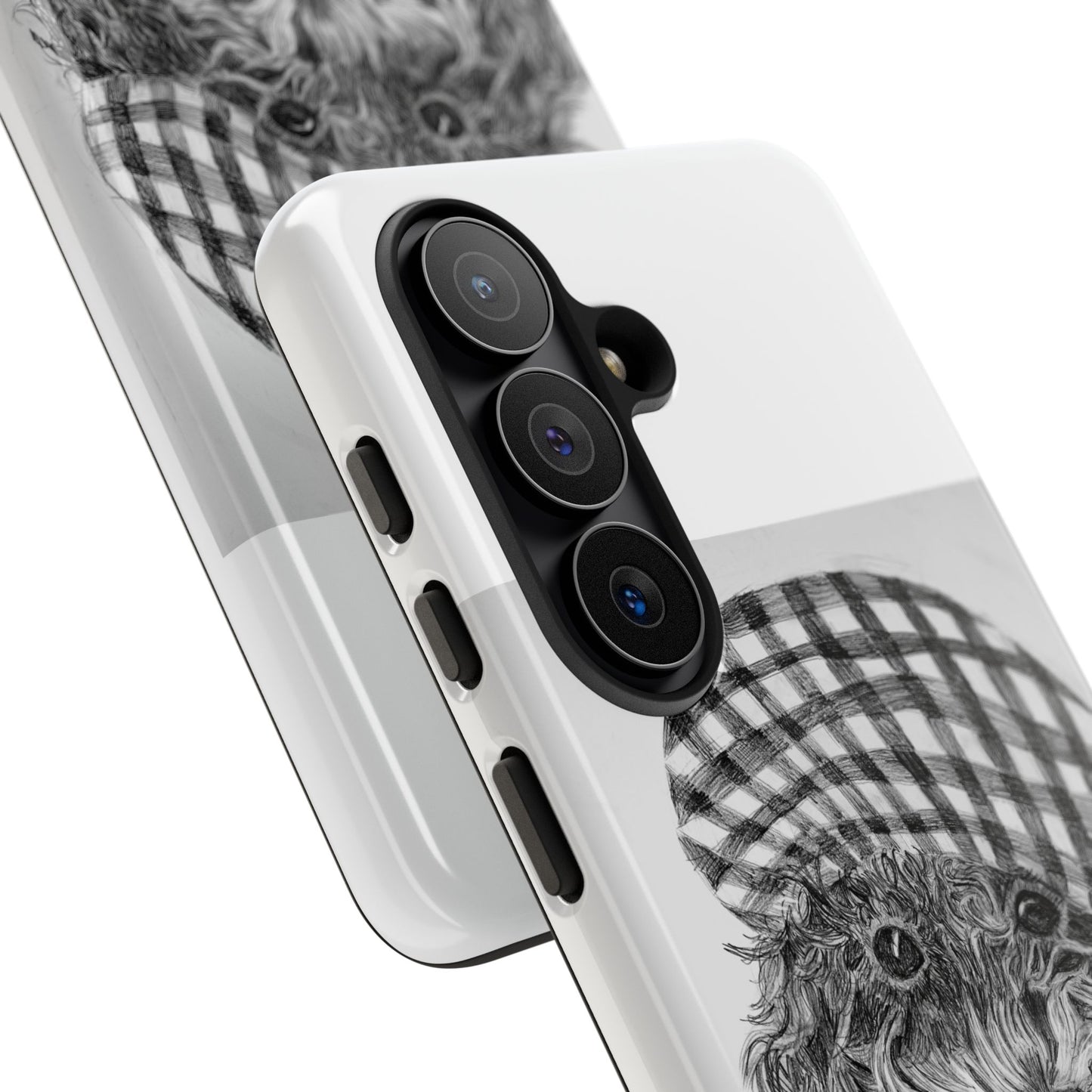 Cute Dog Phone Case — Flannel Elmer  in Plaid Hat