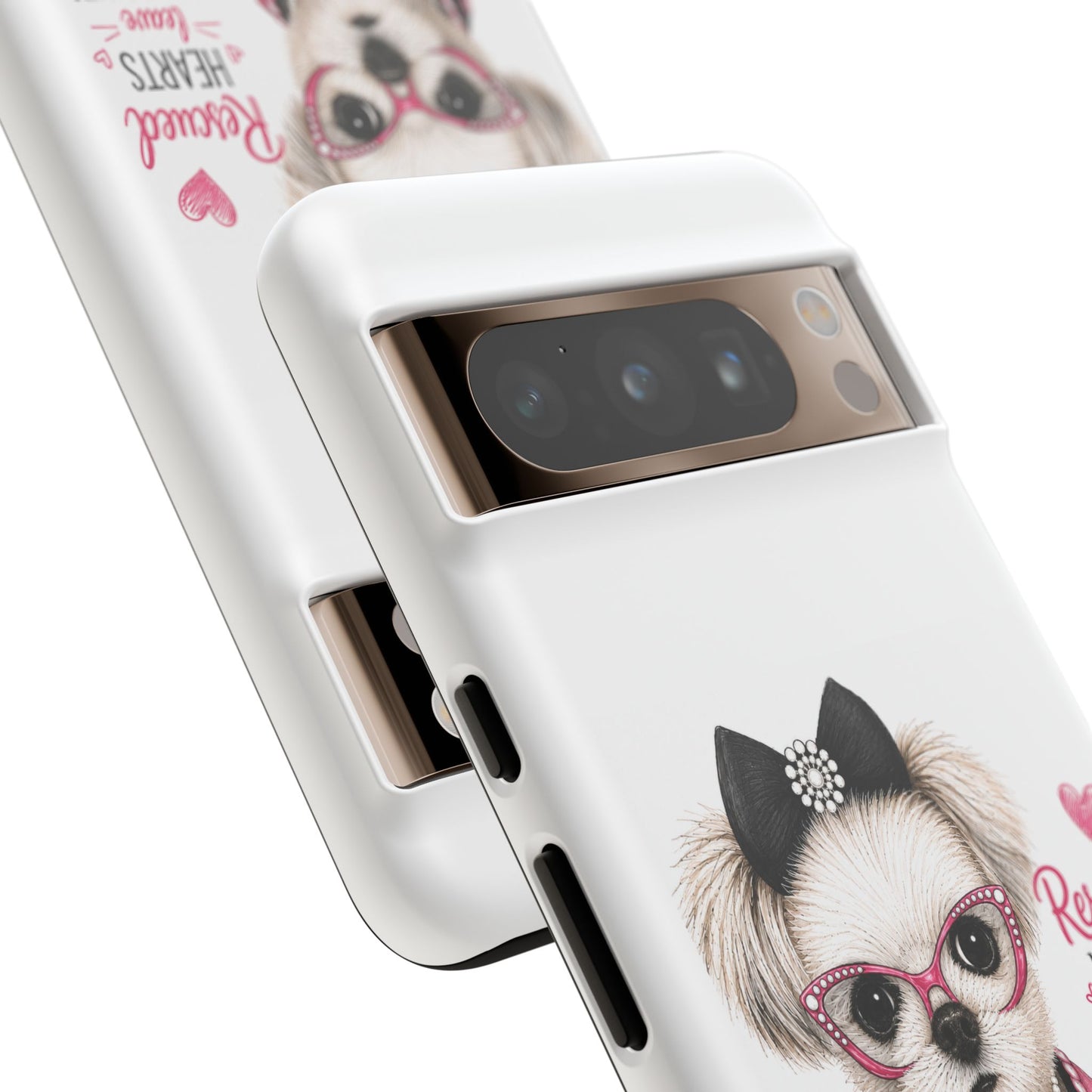 Rescued Hearts Paw Prints Phone Case