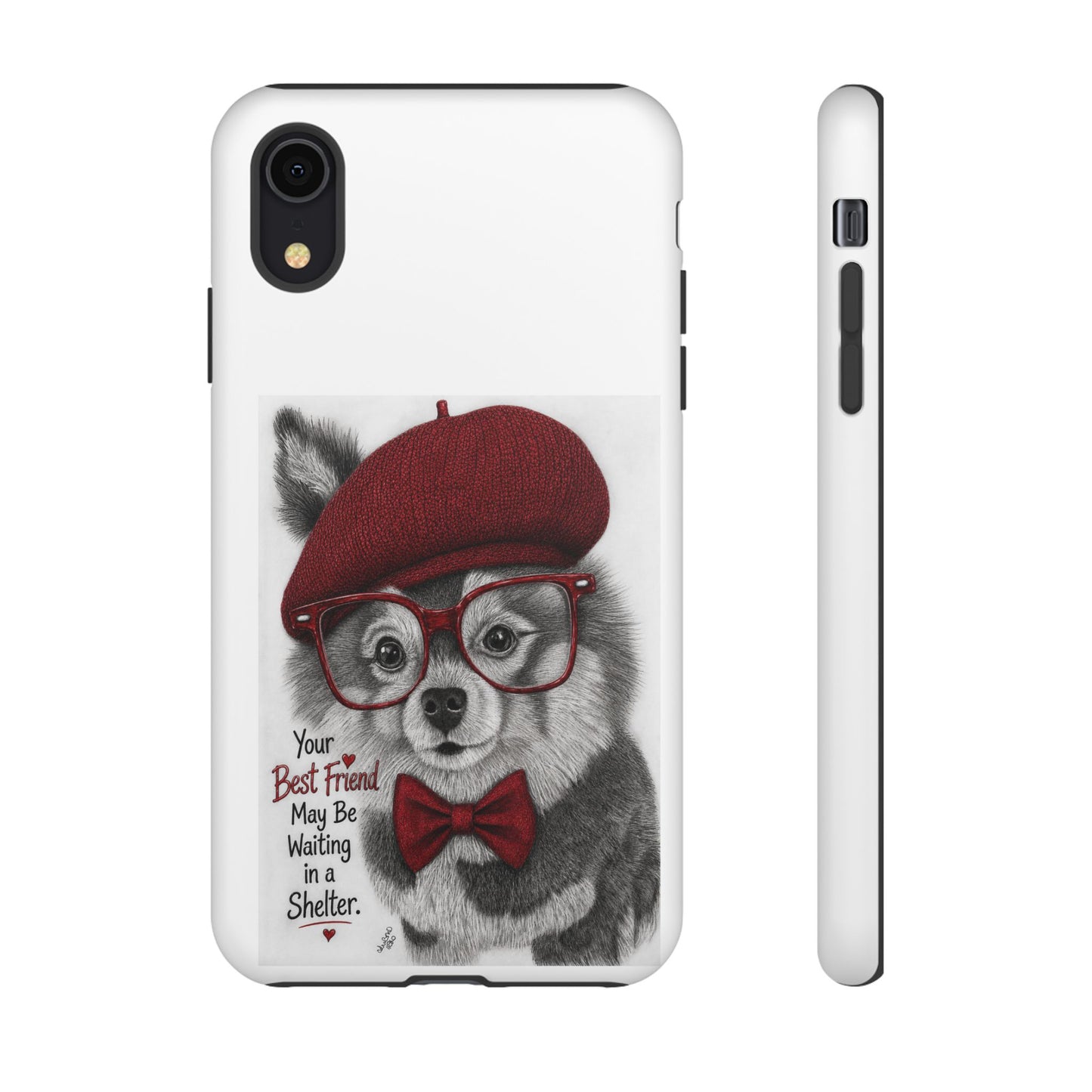 Rescue Pup Art Phone Case – "Your Best Friend May Be Waiting in a Shelter"