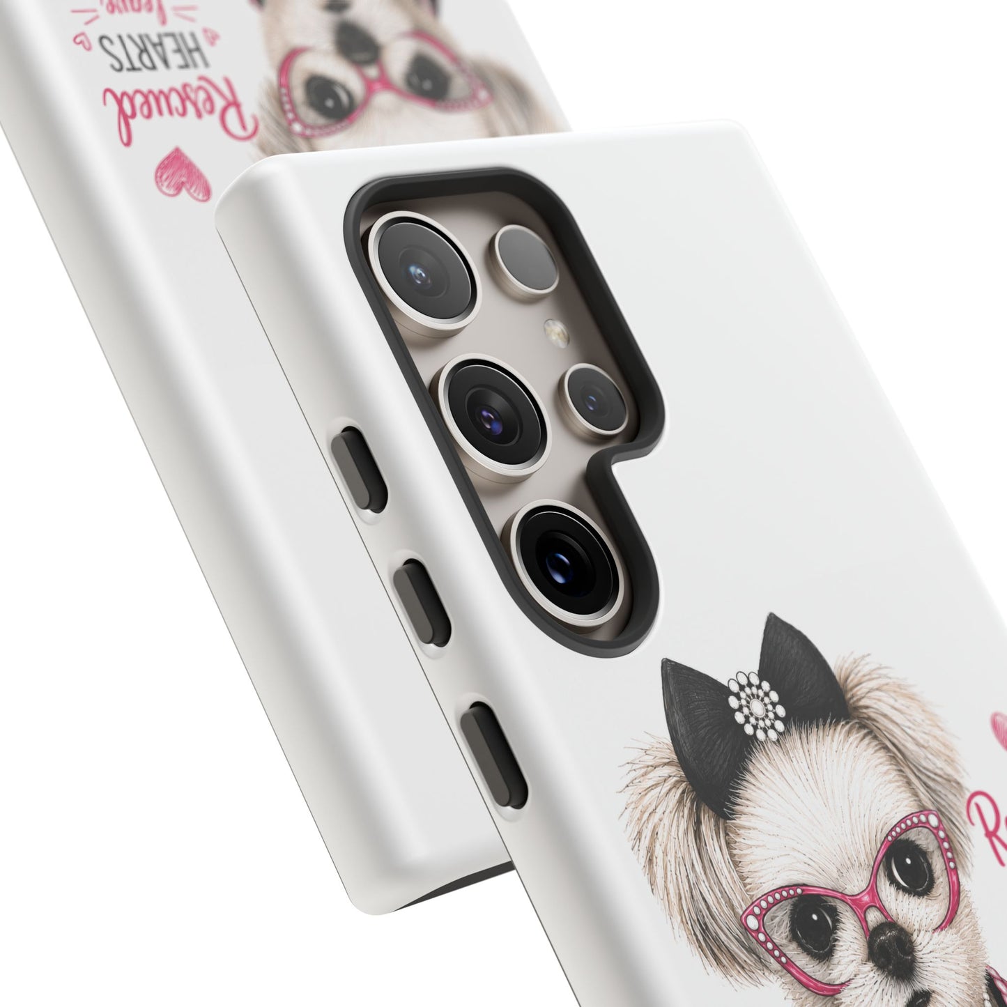 Rescued Hearts Paw Prints Phone Case