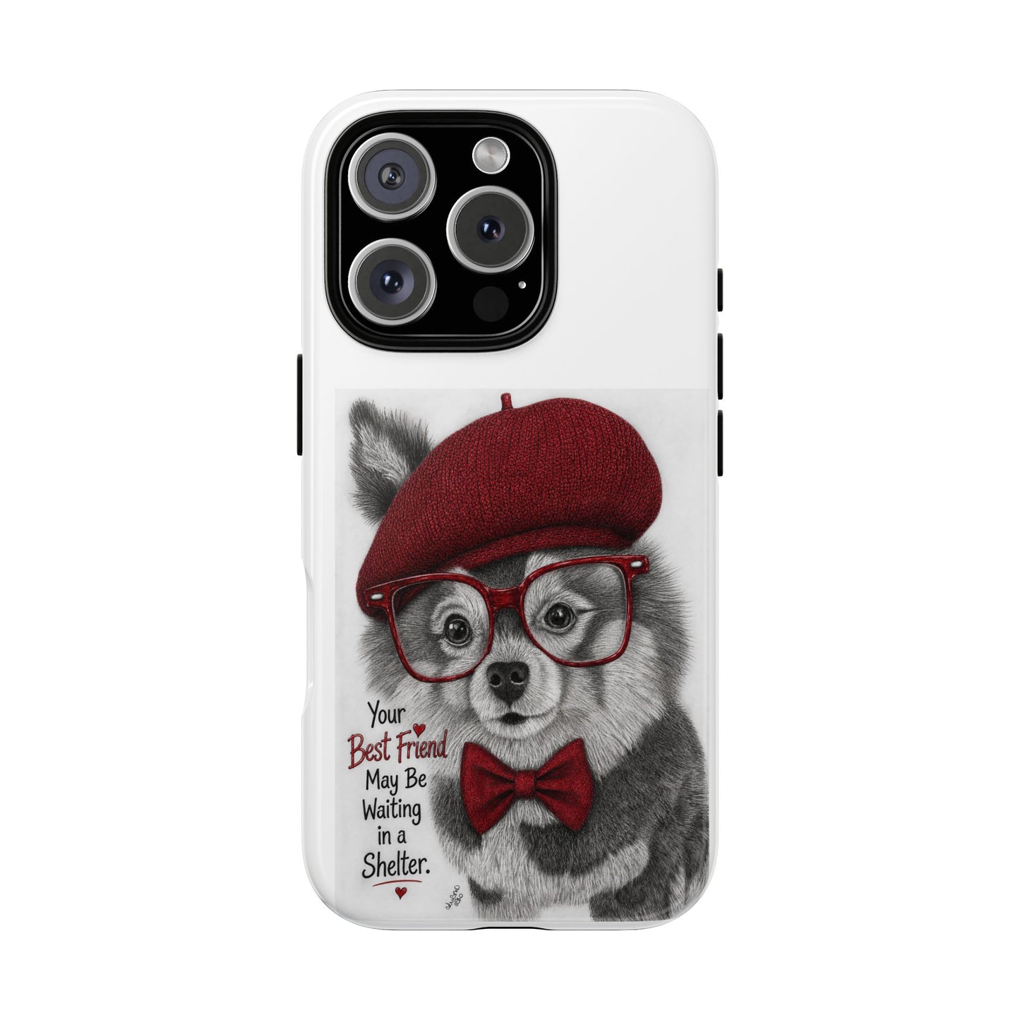 Rescue Pup Art Phone Case – "Your Best Friend May Be Waiting in a Shelter"