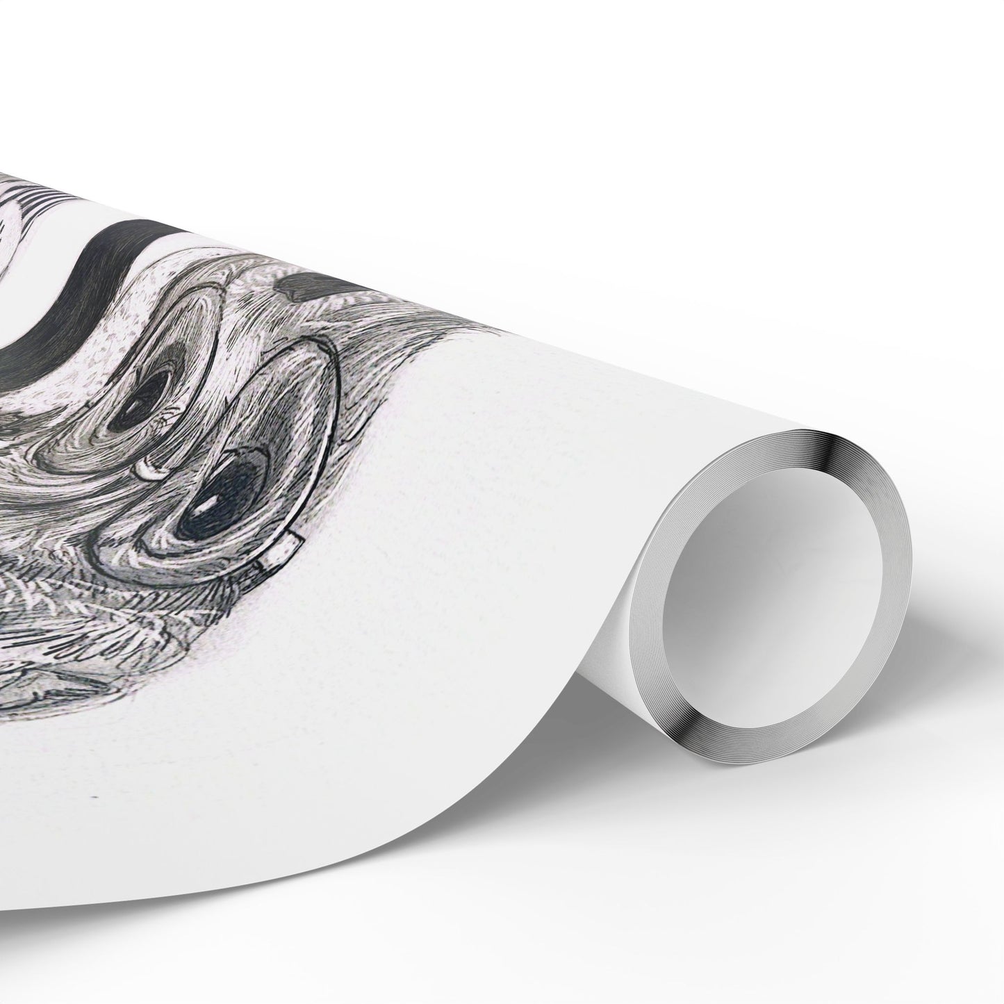 Sophia’s Gracie foundation Wrapping Paper Roll — Black & White  Pattern for Pet Lovers