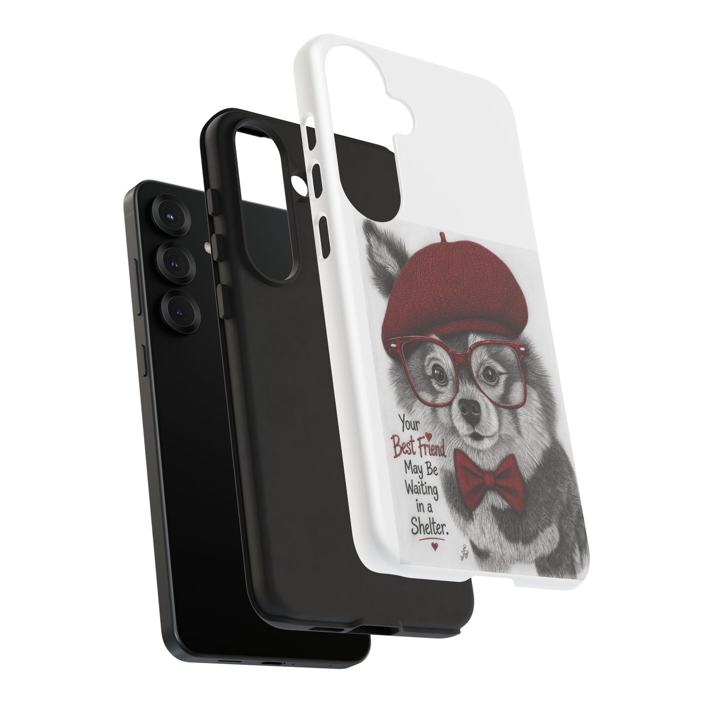Rescue Pup Art Phone Case – "Your Best Friend May Be Waiting in a Shelter"
