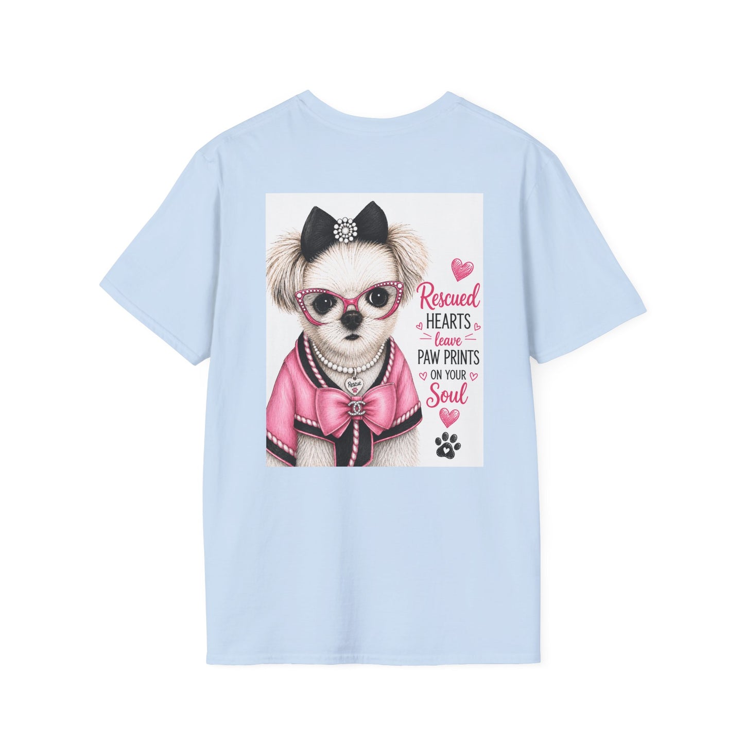 T-shirt. Muffin a real rescued doggie