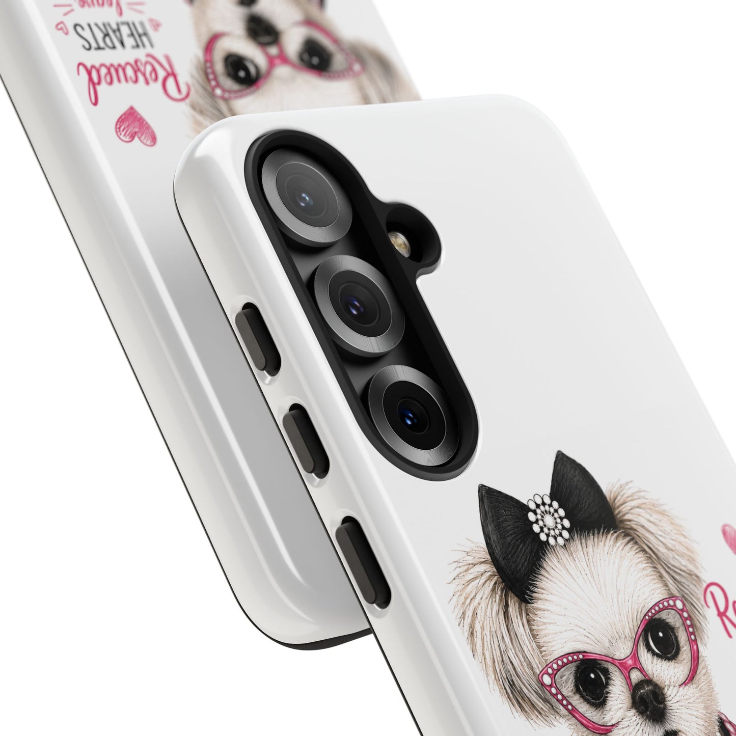 Rescued Hearts Paw Prints Phone Case