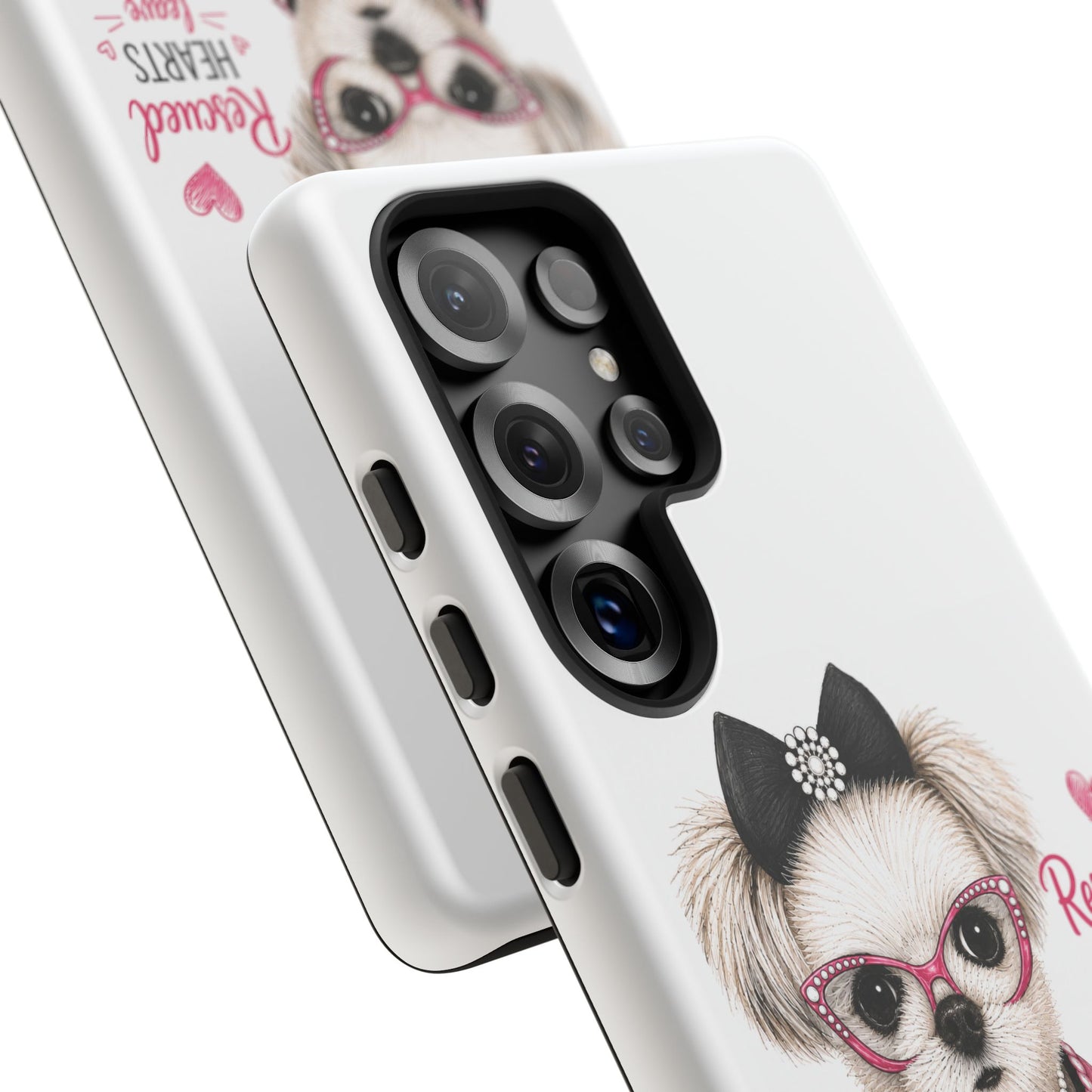 Rescued Hearts Paw Prints Phone Case