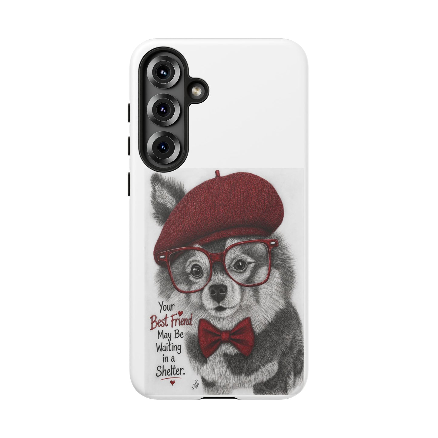 Rescue Pup Art Phone Case – "Your Best Friend May Be Waiting in a Shelter"