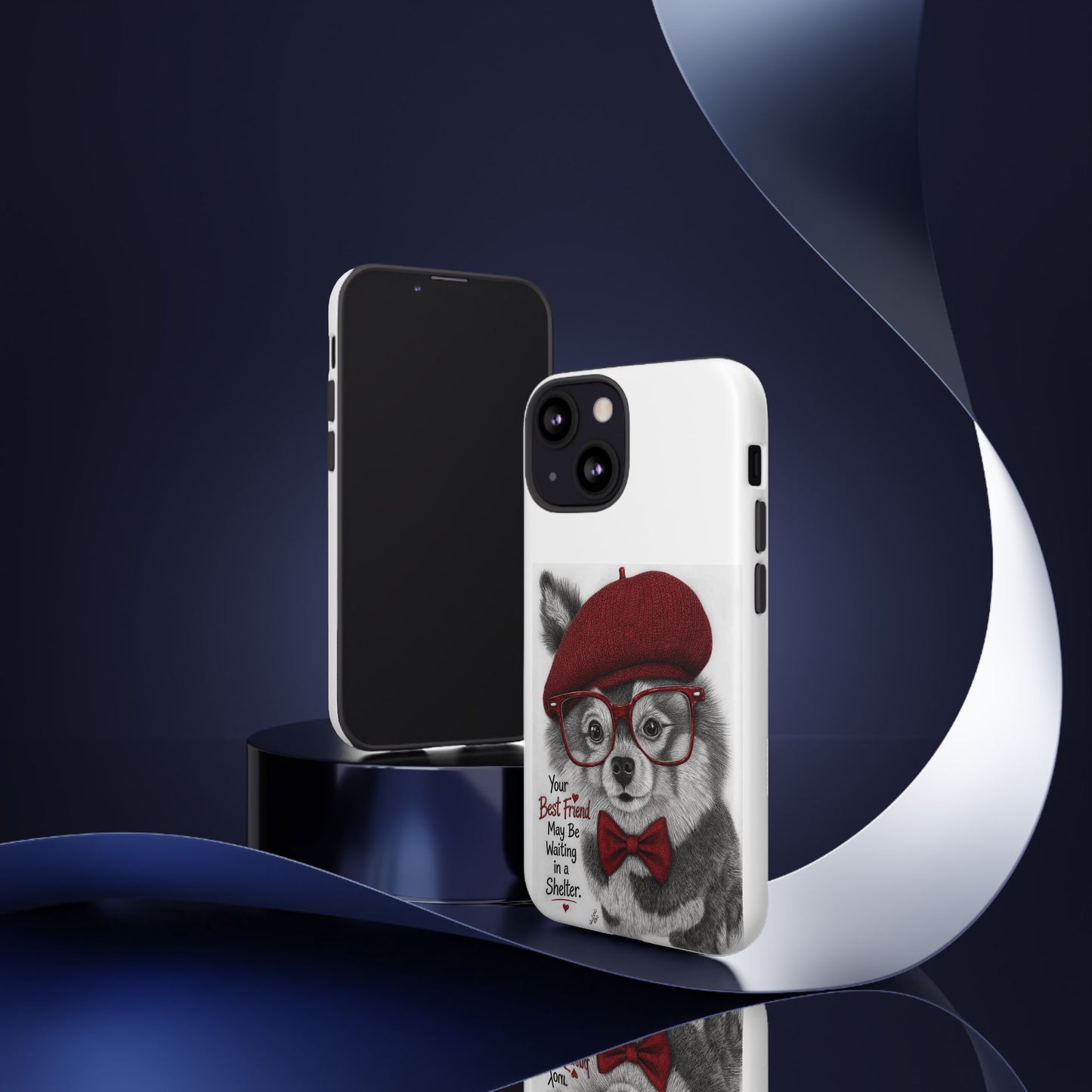 Rescue Pup Art Phone Case – "Your Best Friend May Be Waiting in a Shelter"