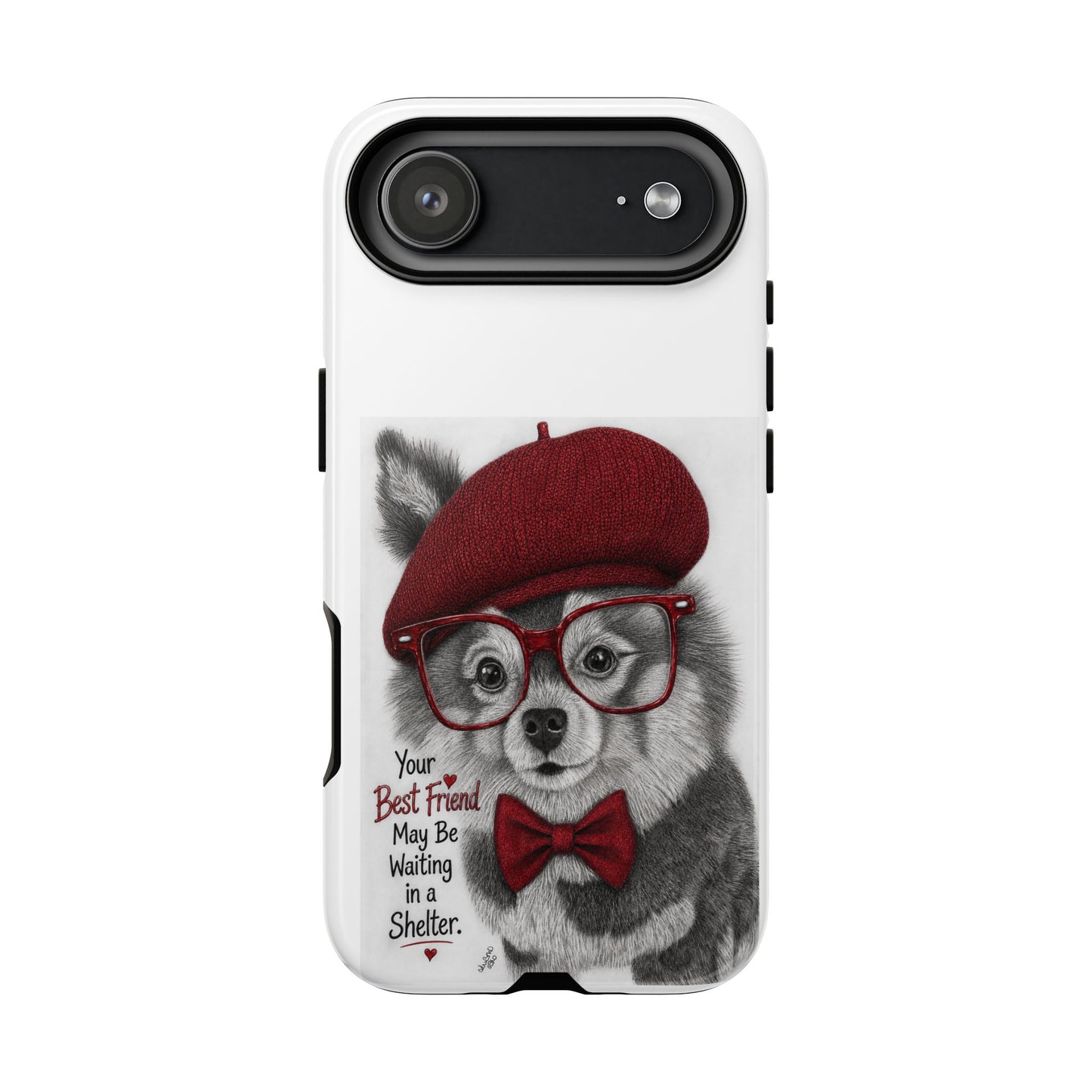 Rescue Pup Art Phone Case – "Your Best Friend May Be Waiting in a Shelter"