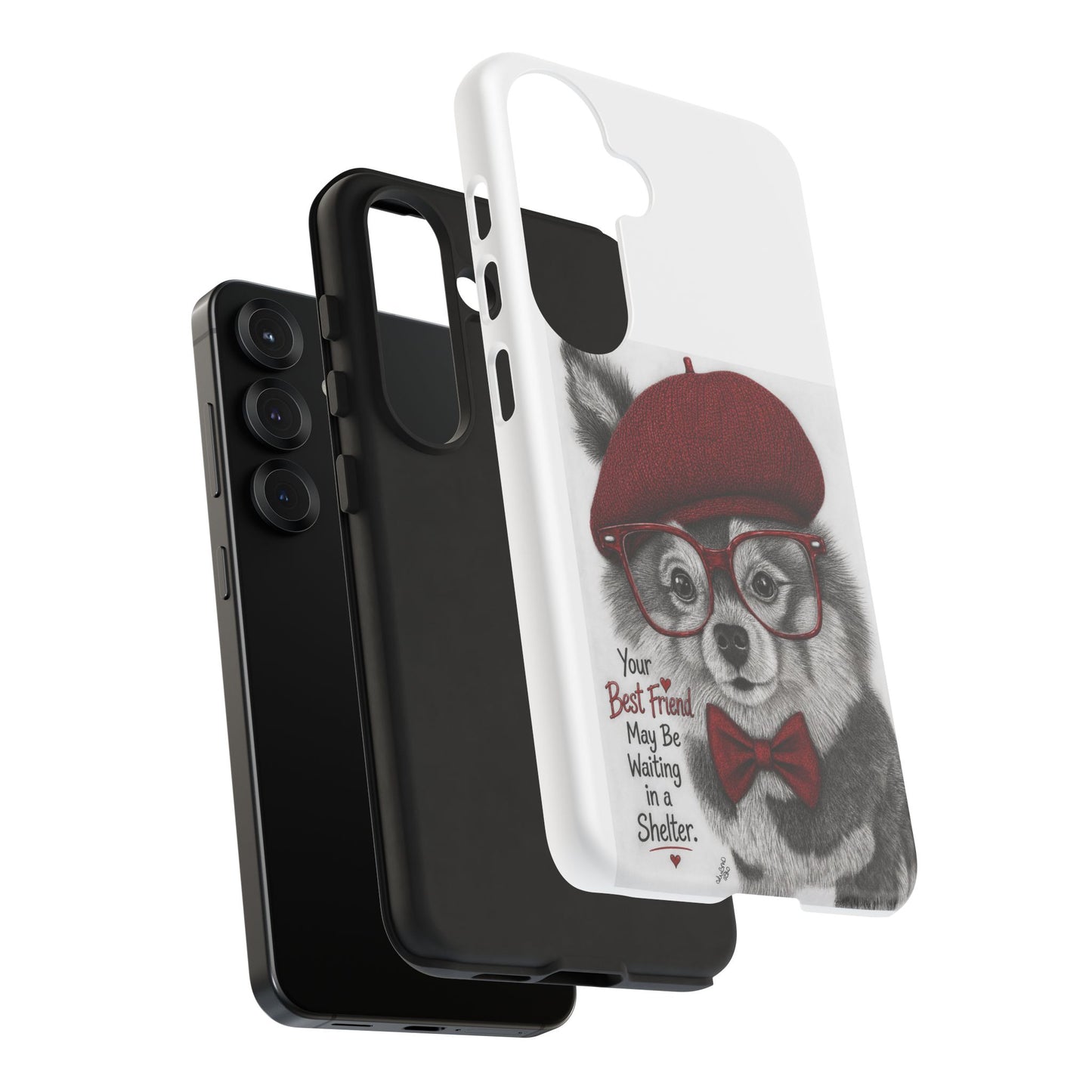 Rescue Pup Art Phone Case – "Your Best Friend May Be Waiting in a Shelter"