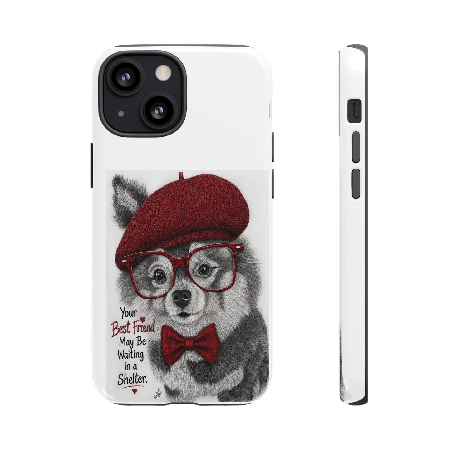 Rescue Pup Art Phone Case – "Your Best Friend May Be Waiting in a Shelter"