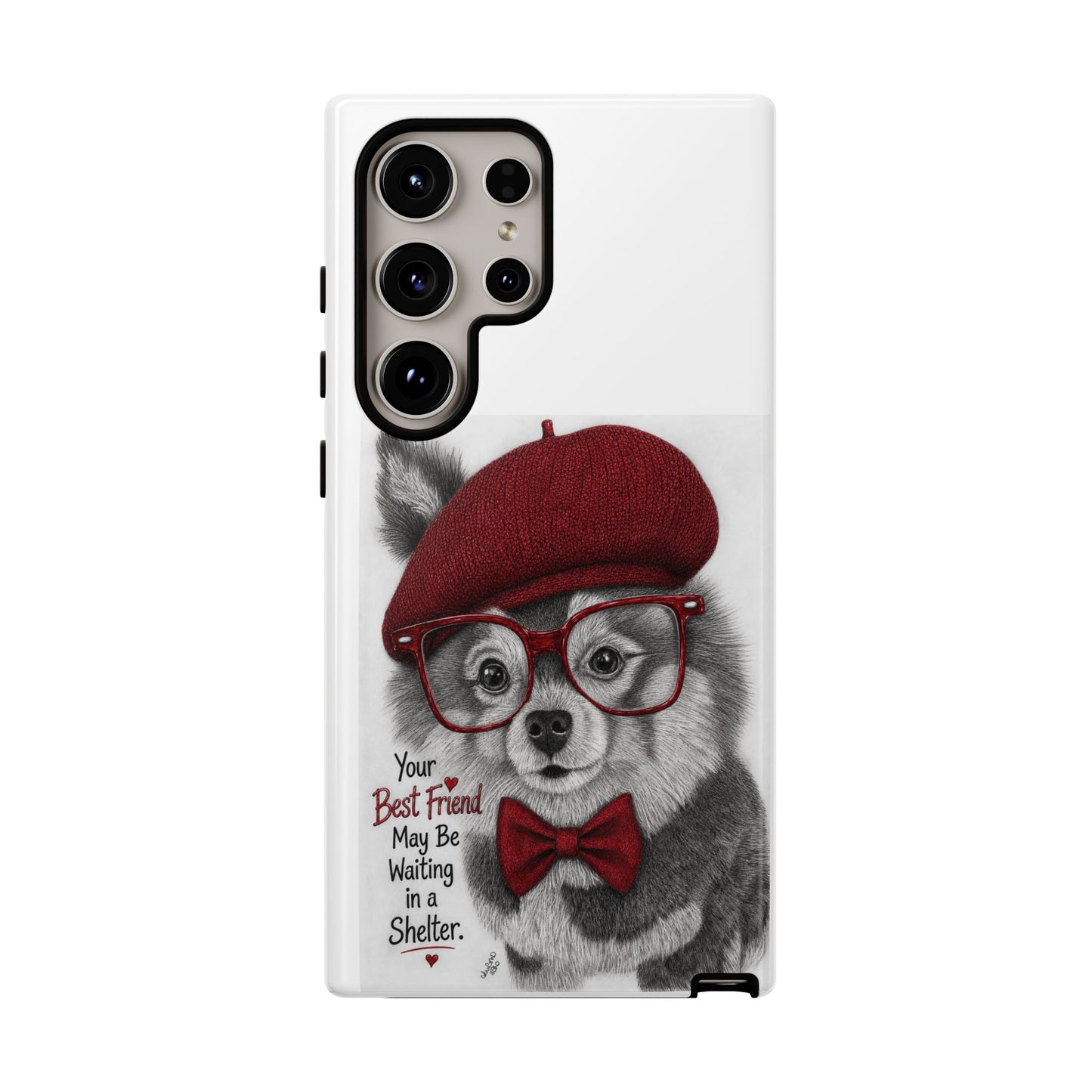 Rescue Pup Art Phone Case – "Your Best Friend May Be Waiting in a Shelter"