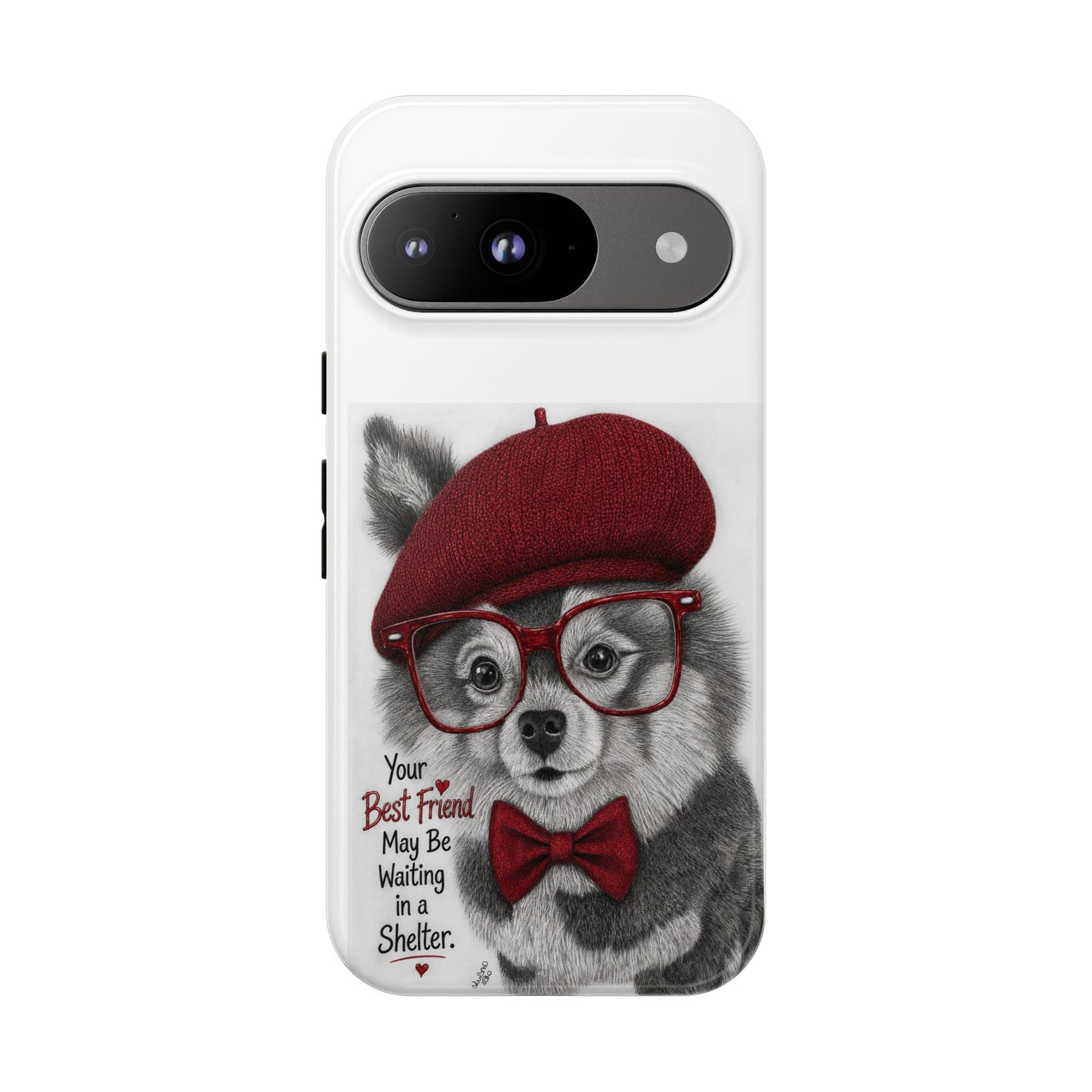 Rescue Pup Art Phone Case – "Your Best Friend May Be Waiting in a Shelter"