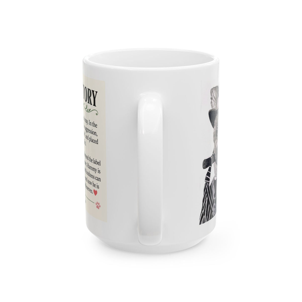 Hammy Story Ceramic Mug — Illustrated Animal Rescue Tribute (11oz & 15oz)