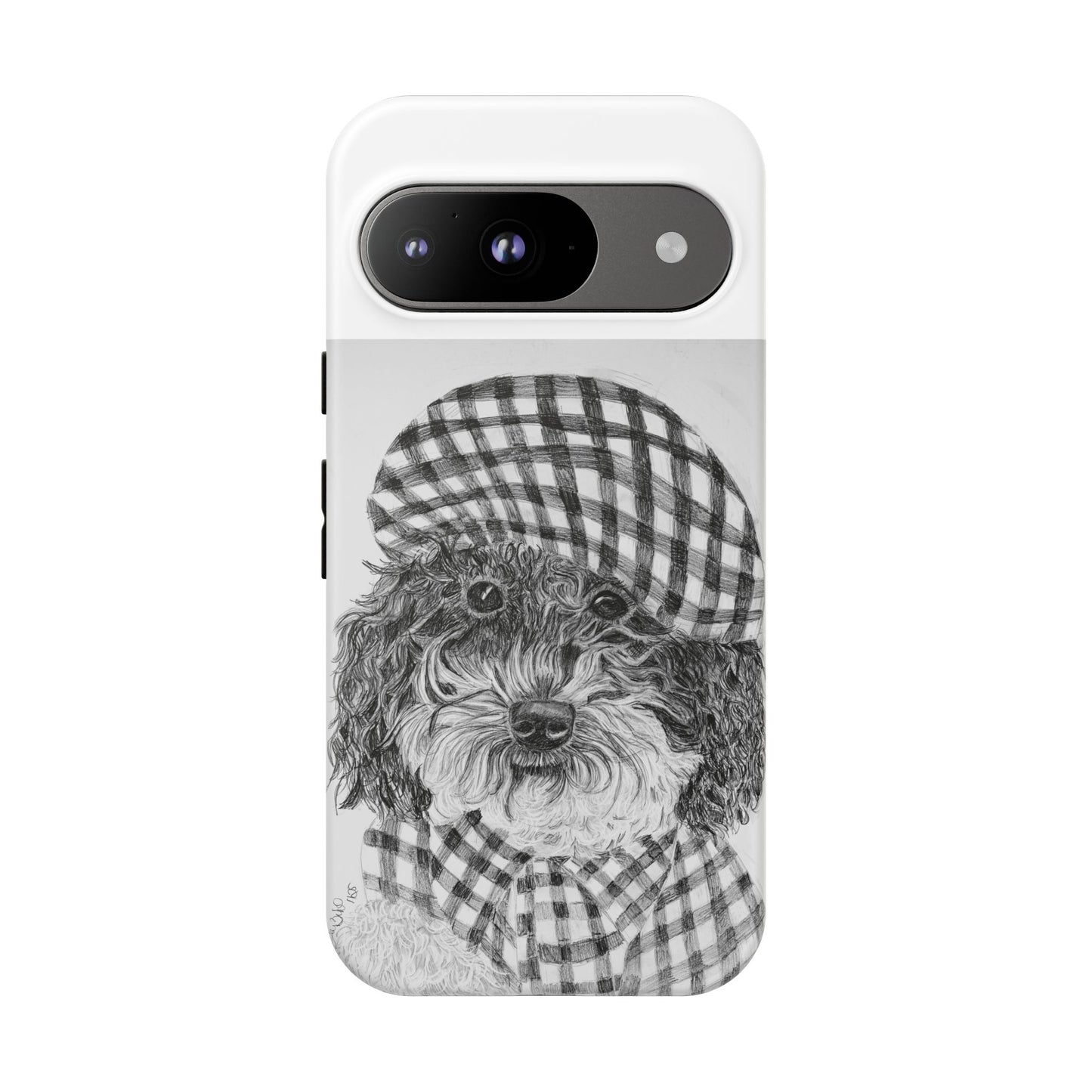 Cute Dog Phone Case — Flannel Elmer  in Plaid Hat