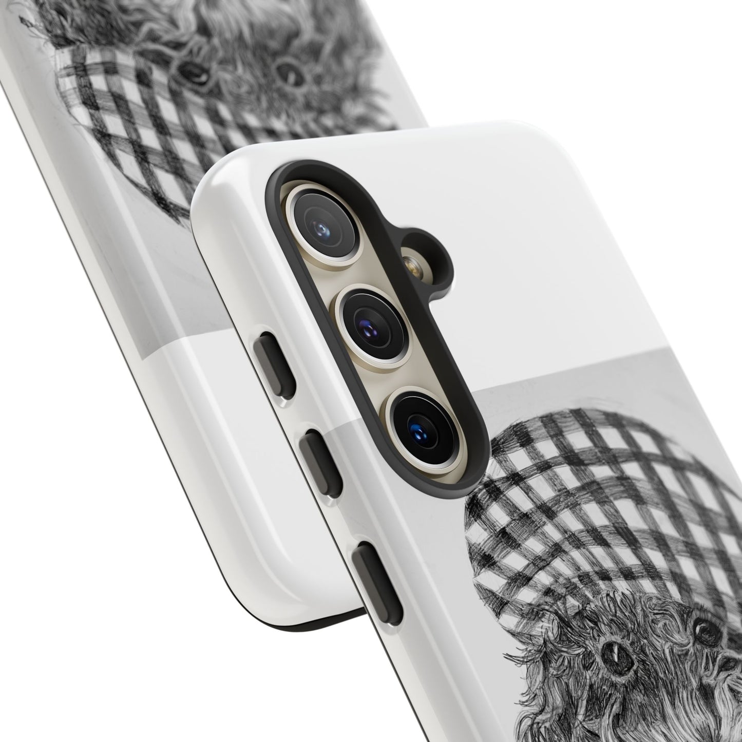 Cute Dog Phone Case — Flannel Elmer  in Plaid Hat