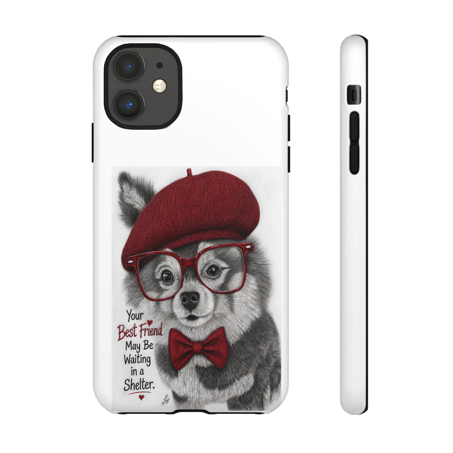Rescue Pup Art Phone Case – "Your Best Friend May Be Waiting in a Shelter"