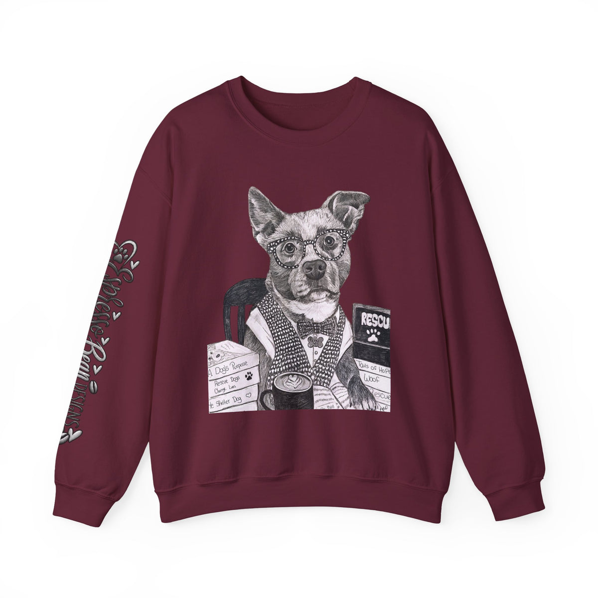 Rescue Dog Crewneck Sweatshirt — "Glenn Powell" Adopt Don’t Shop Design