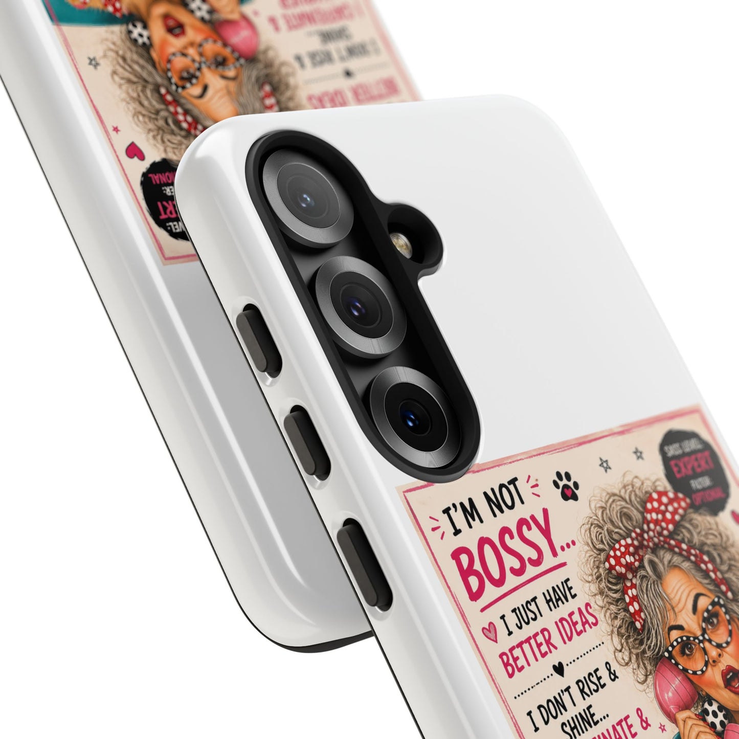 Perky Pearl and Latte Phone Case — "I'm Not Bossy" Funny Dog Lover & Sarcastic Woman Protective Tough Case