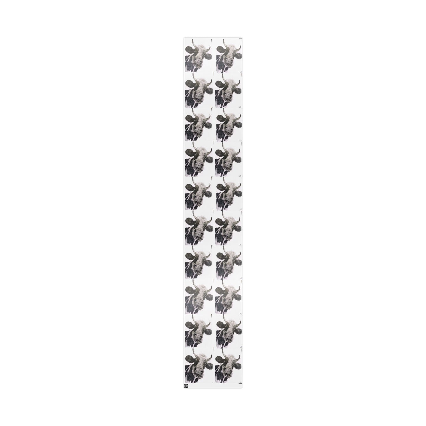 Cow Pattern Wrapping Paper — Black & White Animal Print Gift Wrap