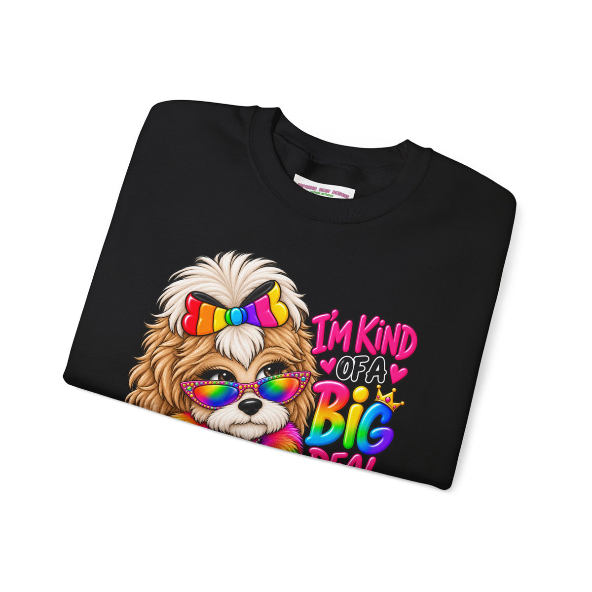 Cute Rainbow Puppy "I'm Kind of a Big Deal" Sweatshirt