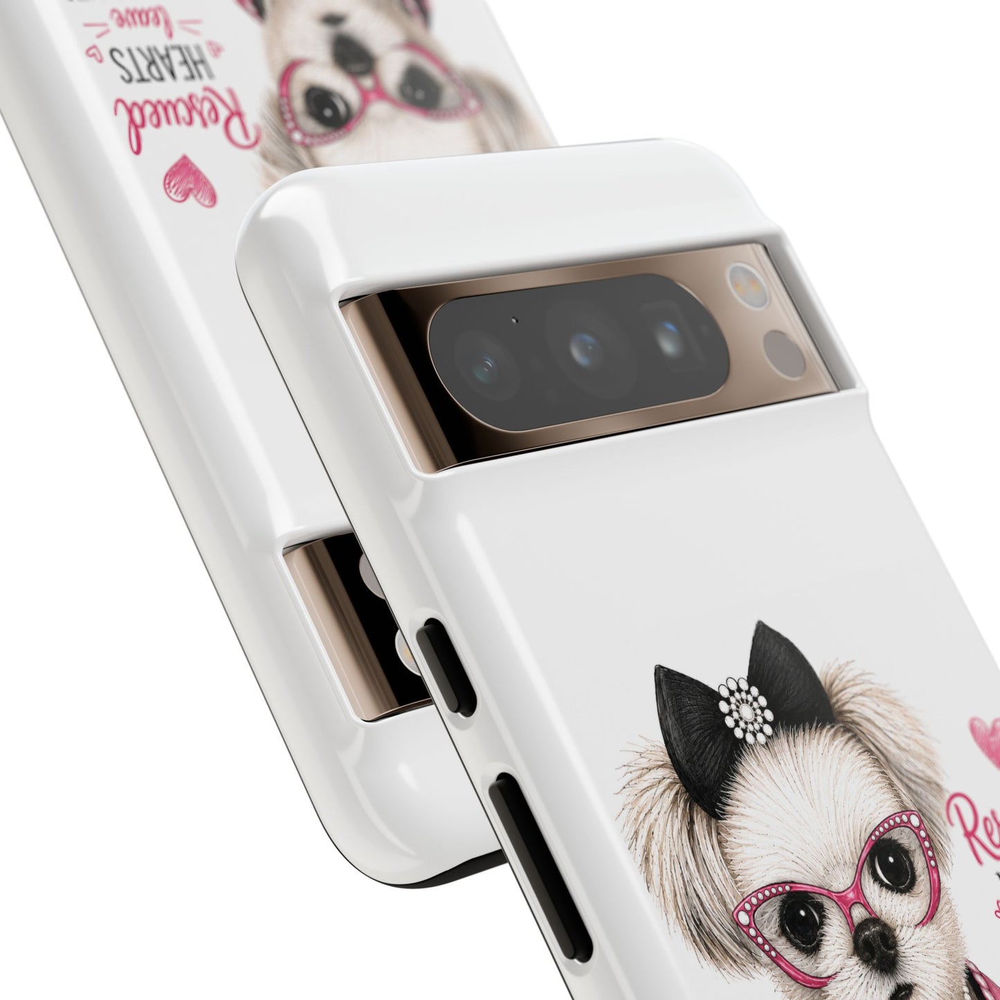 Rescued Hearts Paw Prints Phone Case