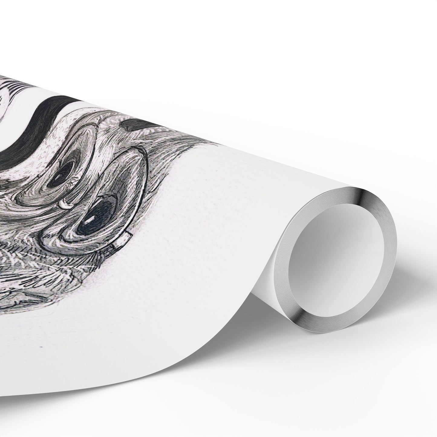 Sophia’s Gracie foundation Wrapping Paper Roll — Black & White  Pattern for Pet Lovers