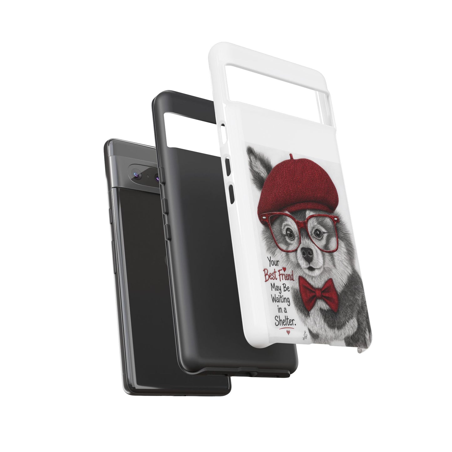 Rescue Pup Art Phone Case – "Your Best Friend May Be Waiting in a Shelter"