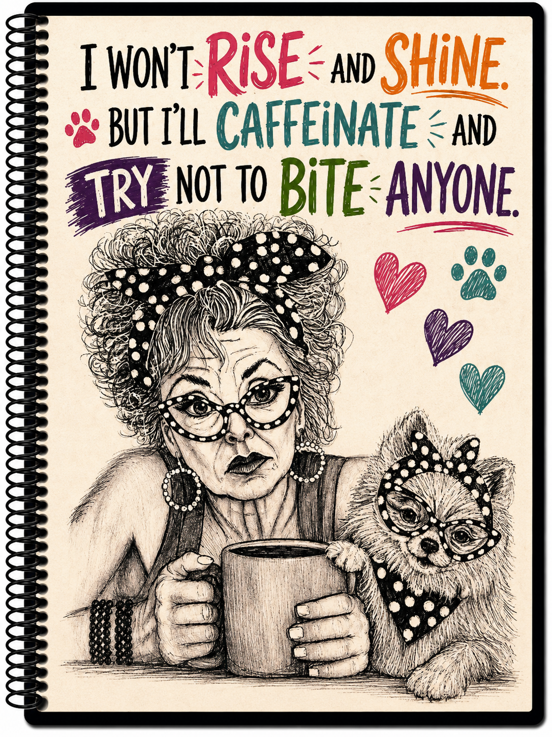 I Won’t Rise and Shine – 5” × 7” Spiral Notebook