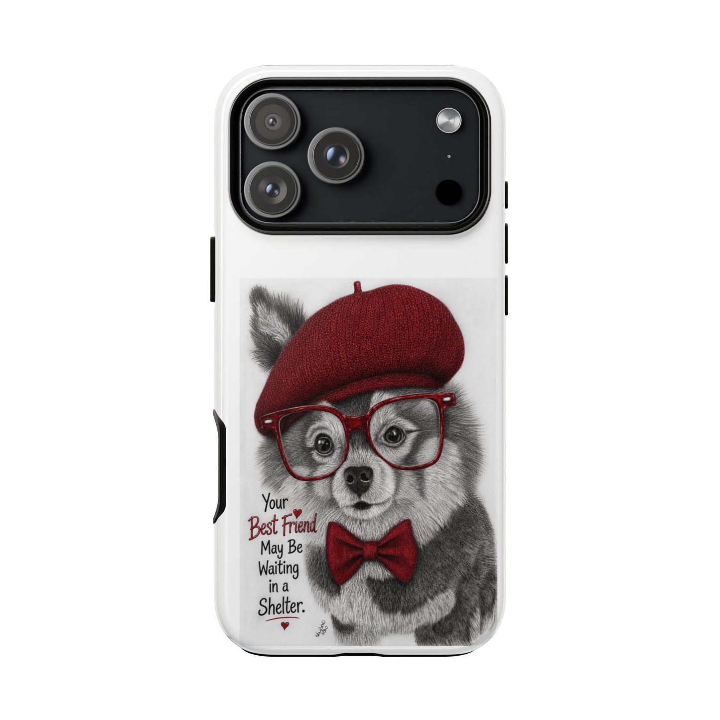 Rescue Pup Art Phone Case – "Your Best Friend May Be Waiting in a Shelter"