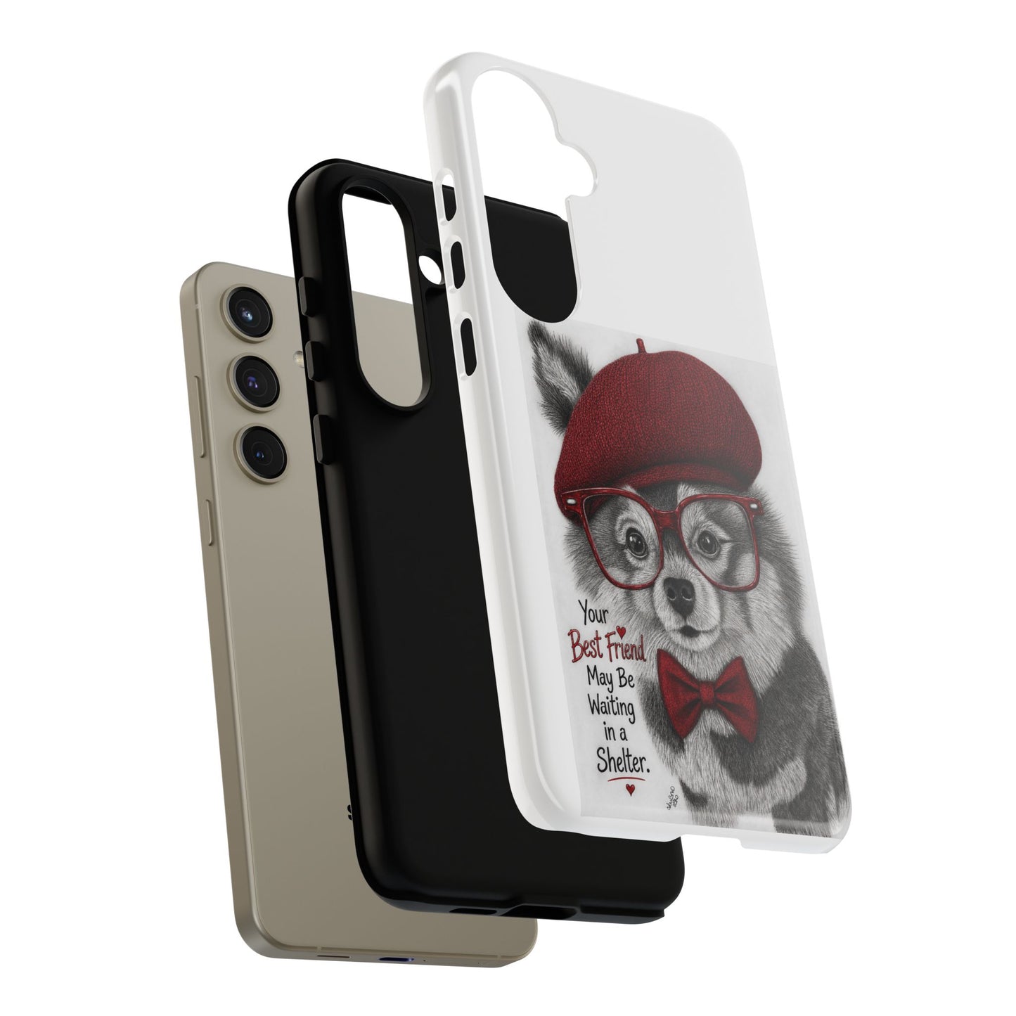 Rescue Pup Art Phone Case – "Your Best Friend May Be Waiting in a Shelter"