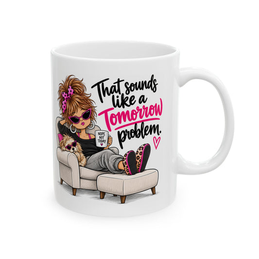 Ceramic Mug — Funny Messy Bun  Coffee Mug (11oz/15oz)