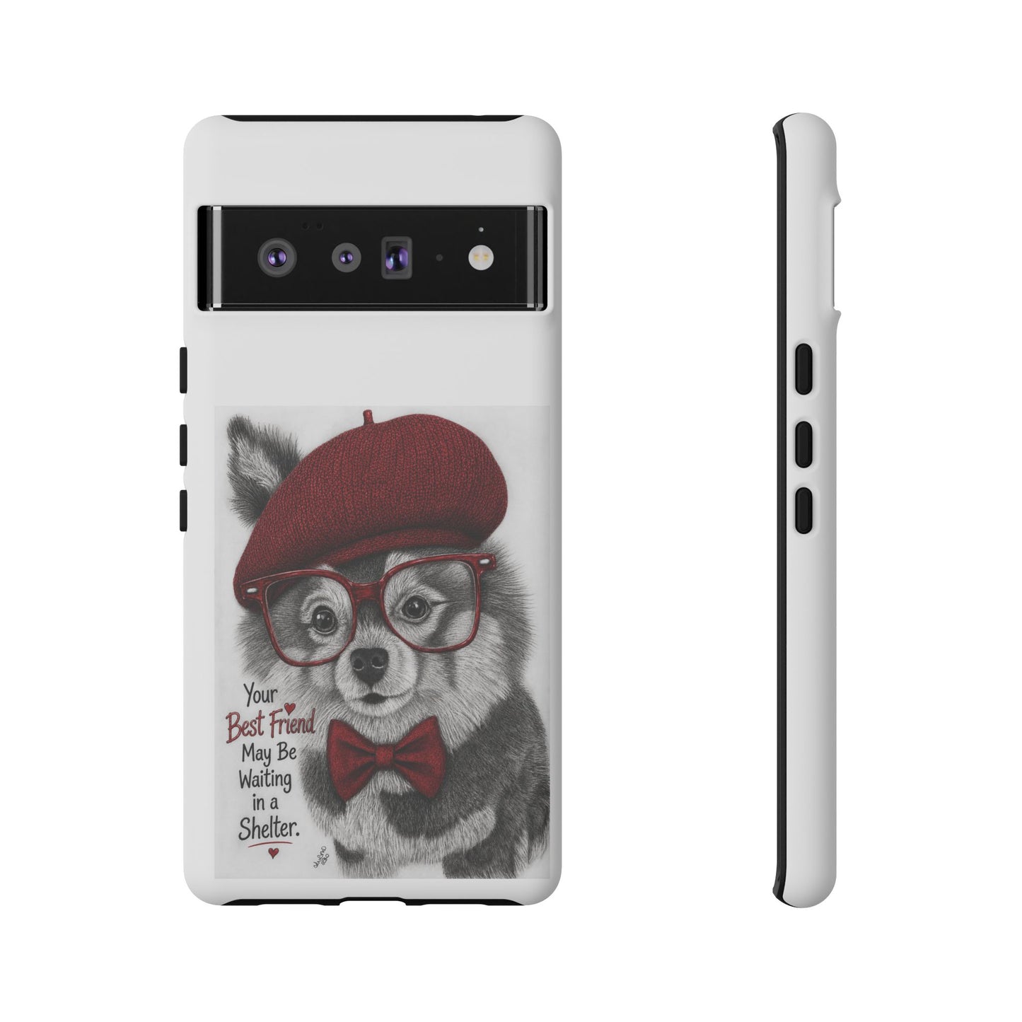 Rescue Pup Art Phone Case – "Your Best Friend May Be Waiting in a Shelter"
