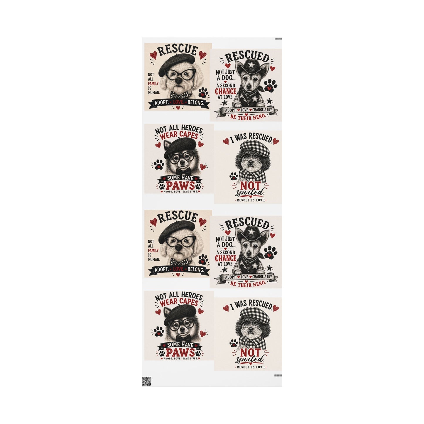 Rescue with Elmer, Gabe, Dexter and Lobo Wrapping Paper -  Gift Wrap
