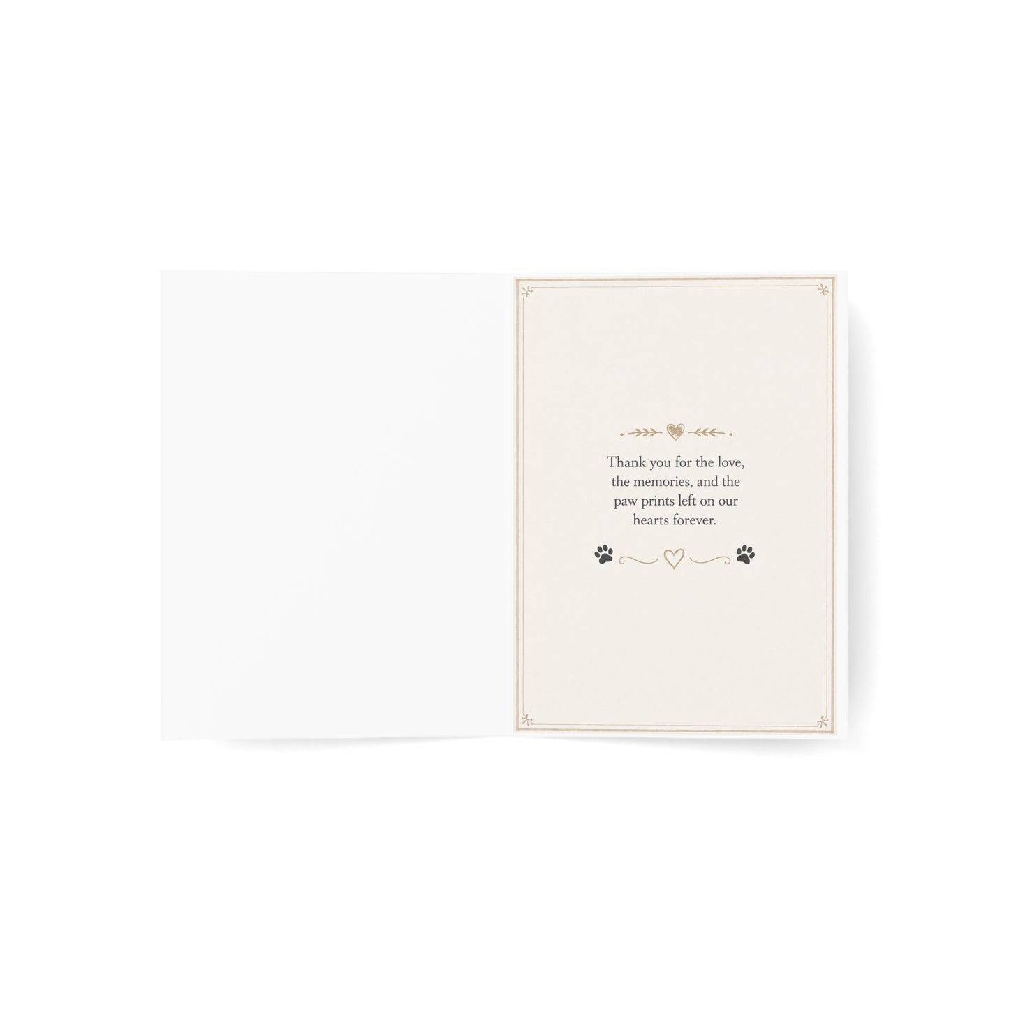 Pet Sympathy Greeting Card – “Forever in Our Hearts” Memorial Dog Card (Single or Multi-Pack)