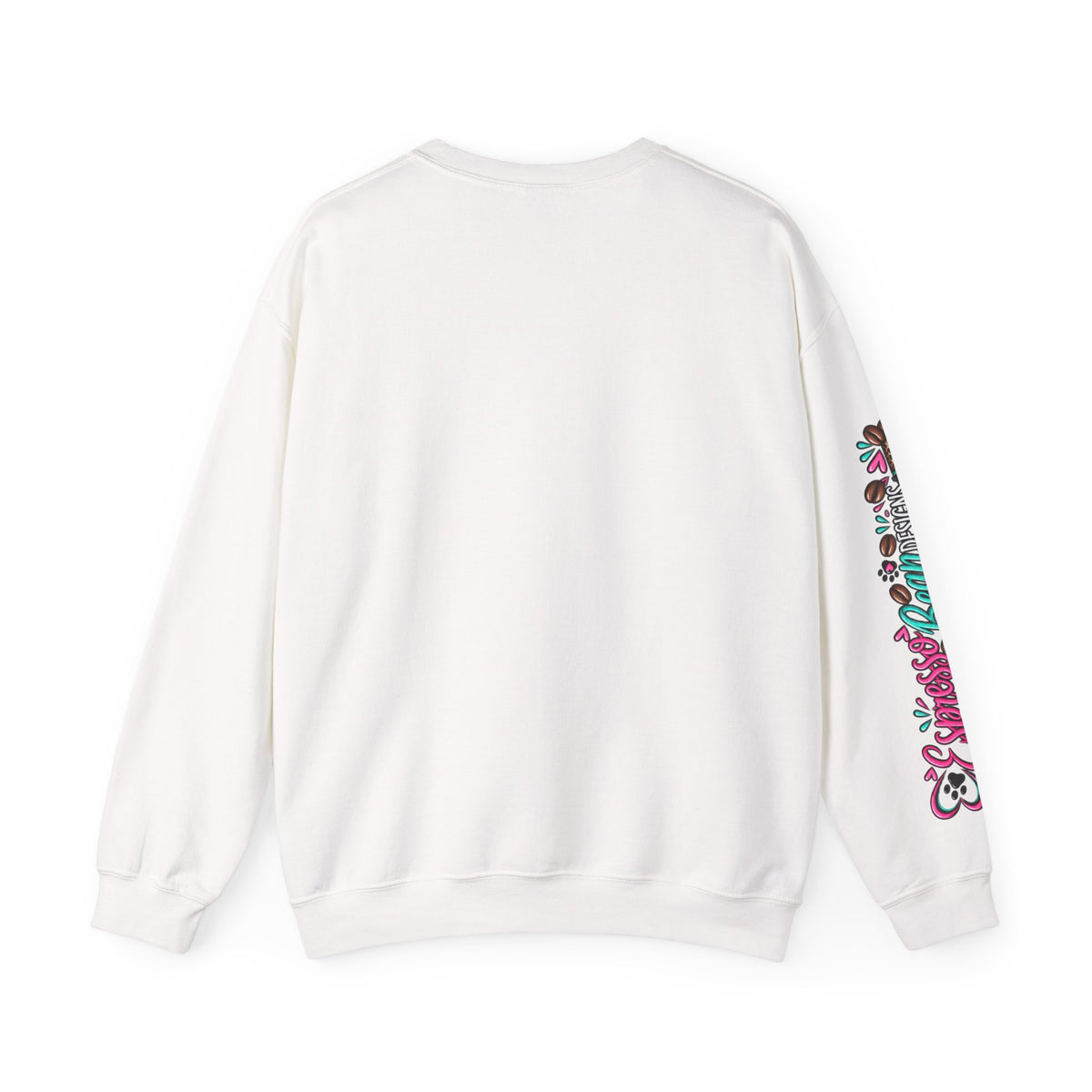 Crewneck Sweatshirt — 'Be Nice or Go Away' Retro Afro Girl & Puppy Floral Design