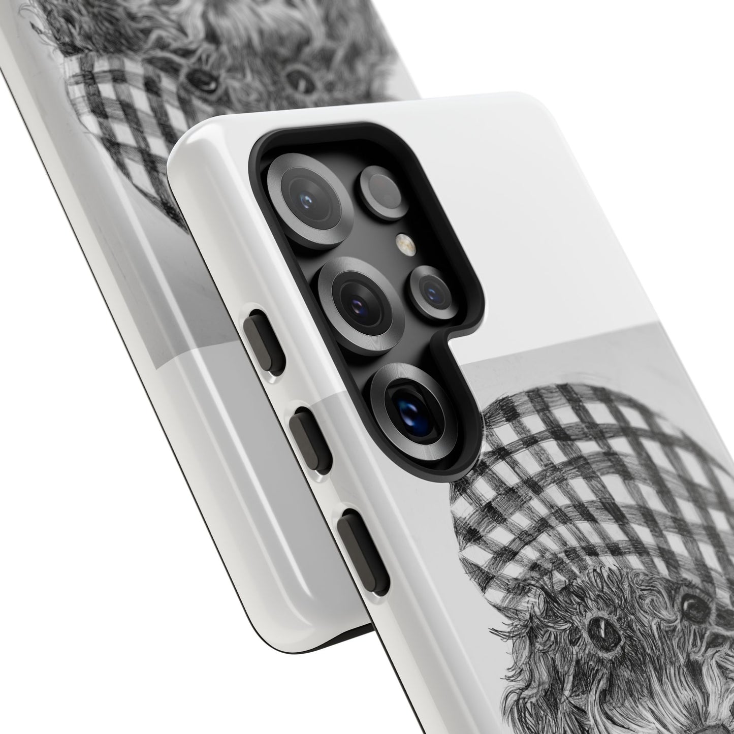 Cute Dog Phone Case — Flannel Elmer  in Plaid Hat