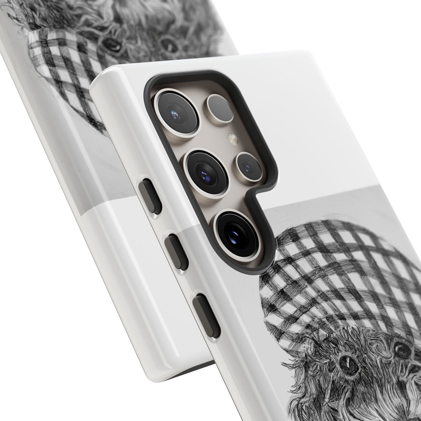 Cute Dog Phone Case — Flannel Elmer  in Plaid Hat