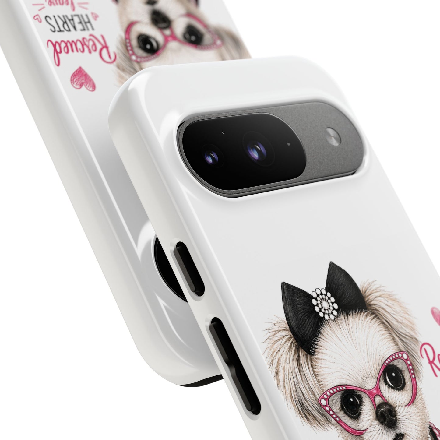Rescued Hearts Paw Prints Phone Case