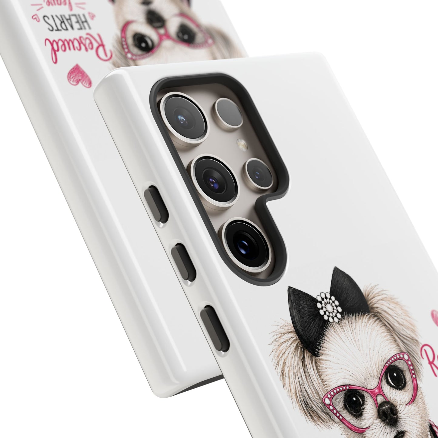 Rescued Hearts Paw Prints Phone Case