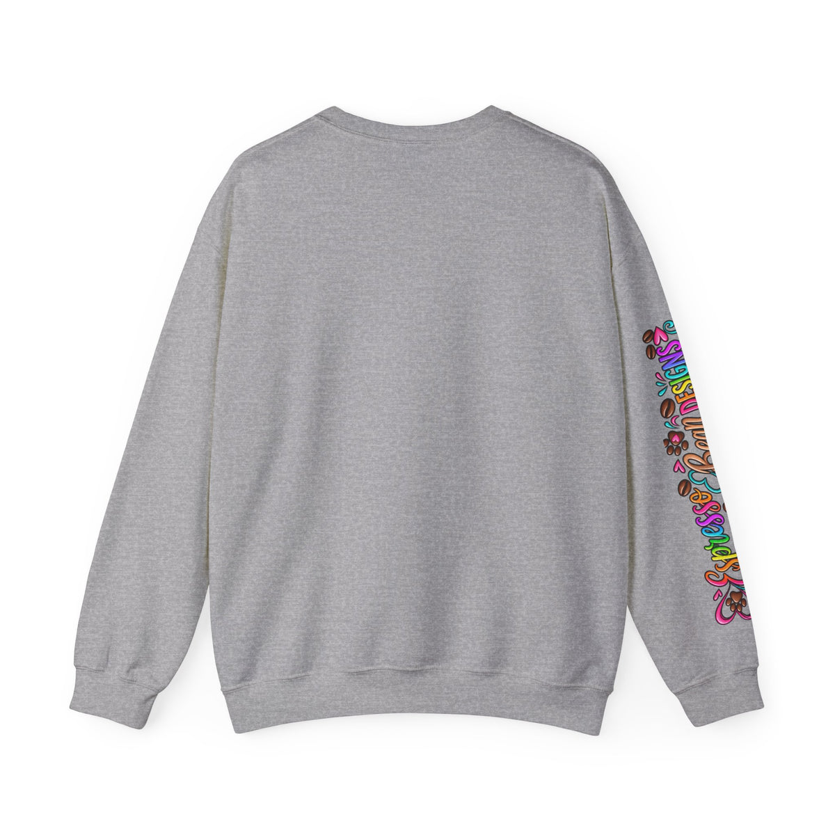 Peace, Love & Treats Dog Sweatshirt — Retro Hippie Puppy Crewneck