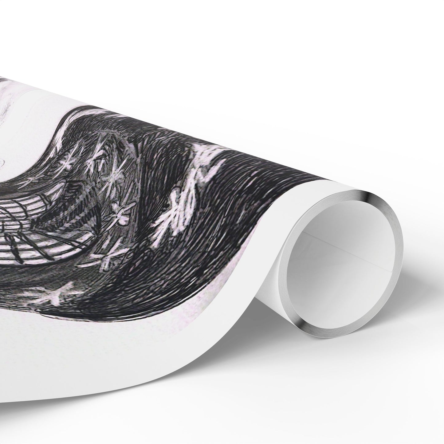 Sophia’s Gracie foundation Wrapping Paper Roll — Black & White  Pattern for Pet Lovers
