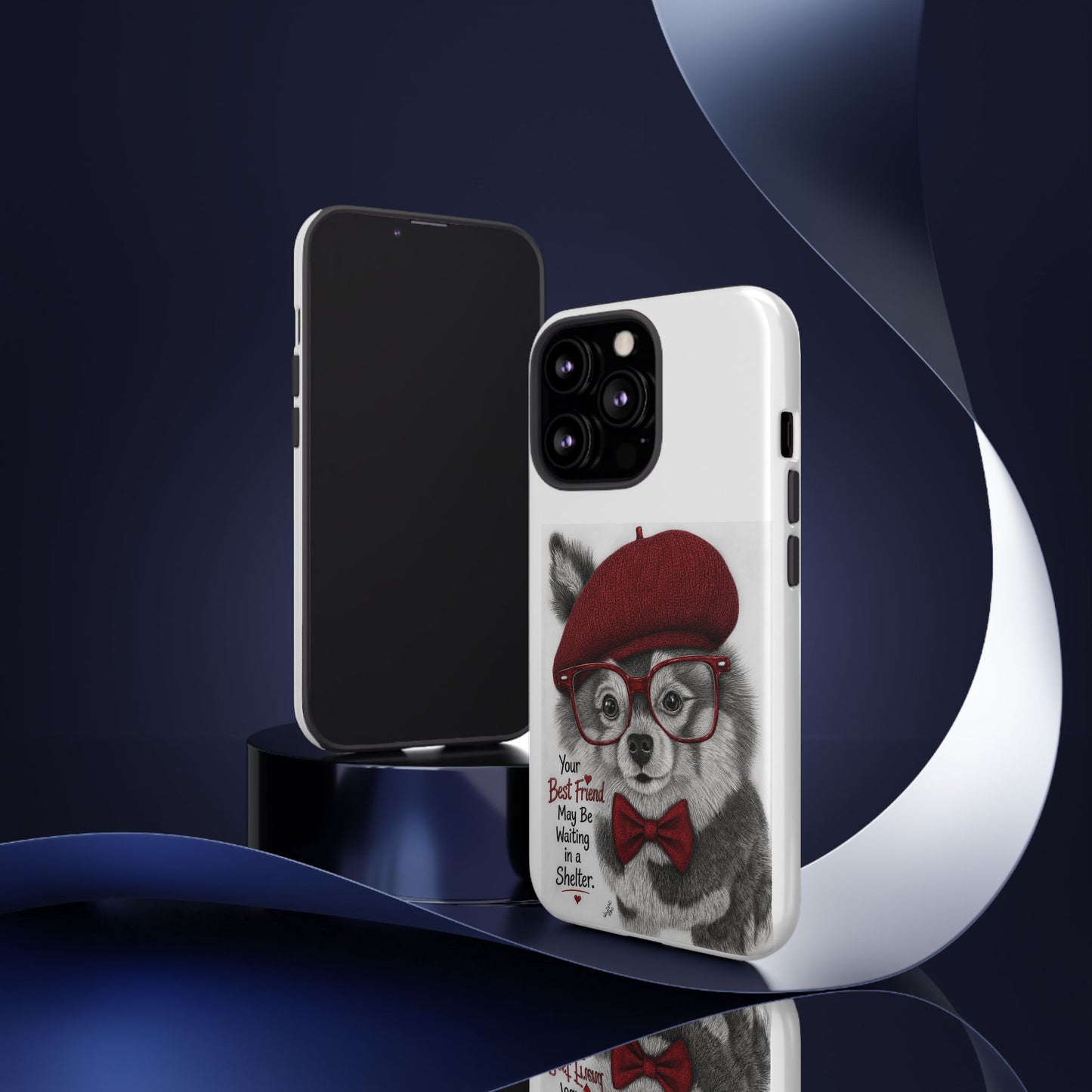 Rescue Pup Art Phone Case – "Your Best Friend May Be Waiting in a Shelter"
