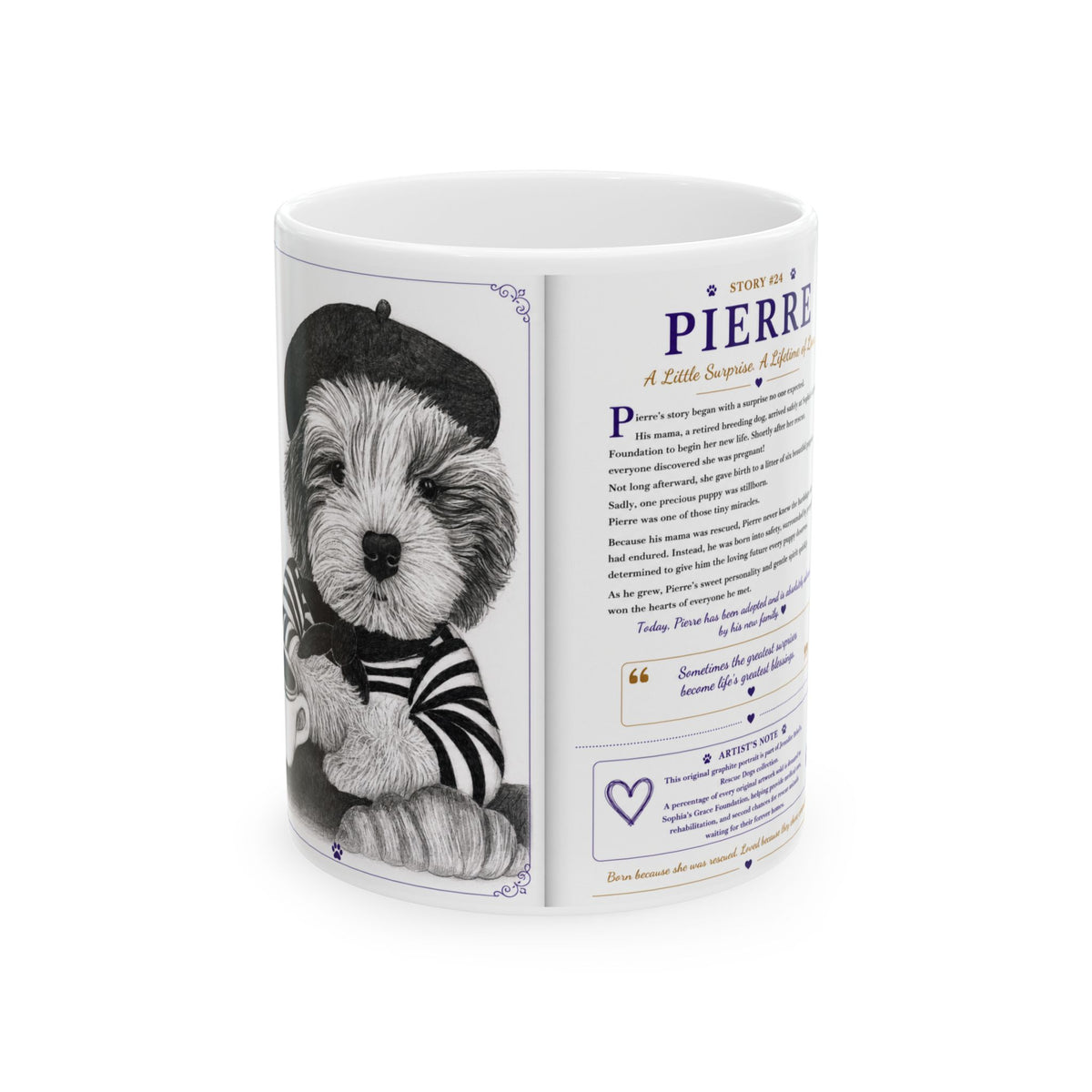 Pierre the Pup Ceramic mug (11oz, 15oz)