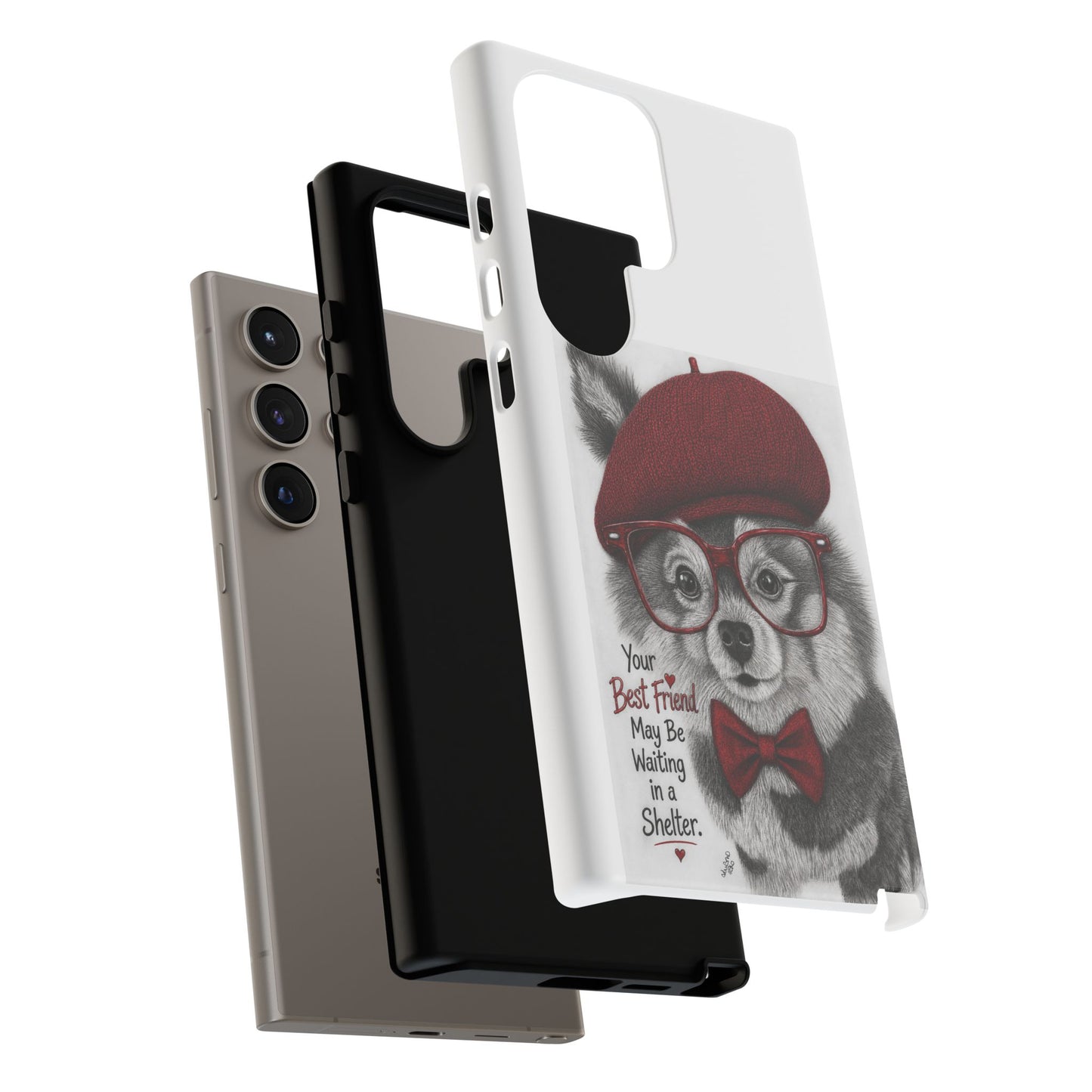 Rescue Pup Art Phone Case – "Your Best Friend May Be Waiting in a Shelter"