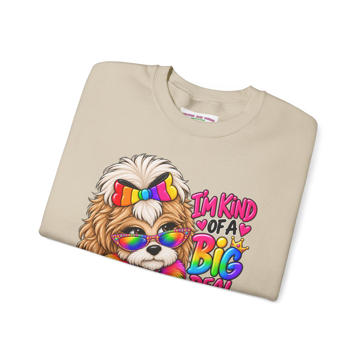 Cute Rainbow Puppy "I'm Kind of a Big Deal" Sweatshirt