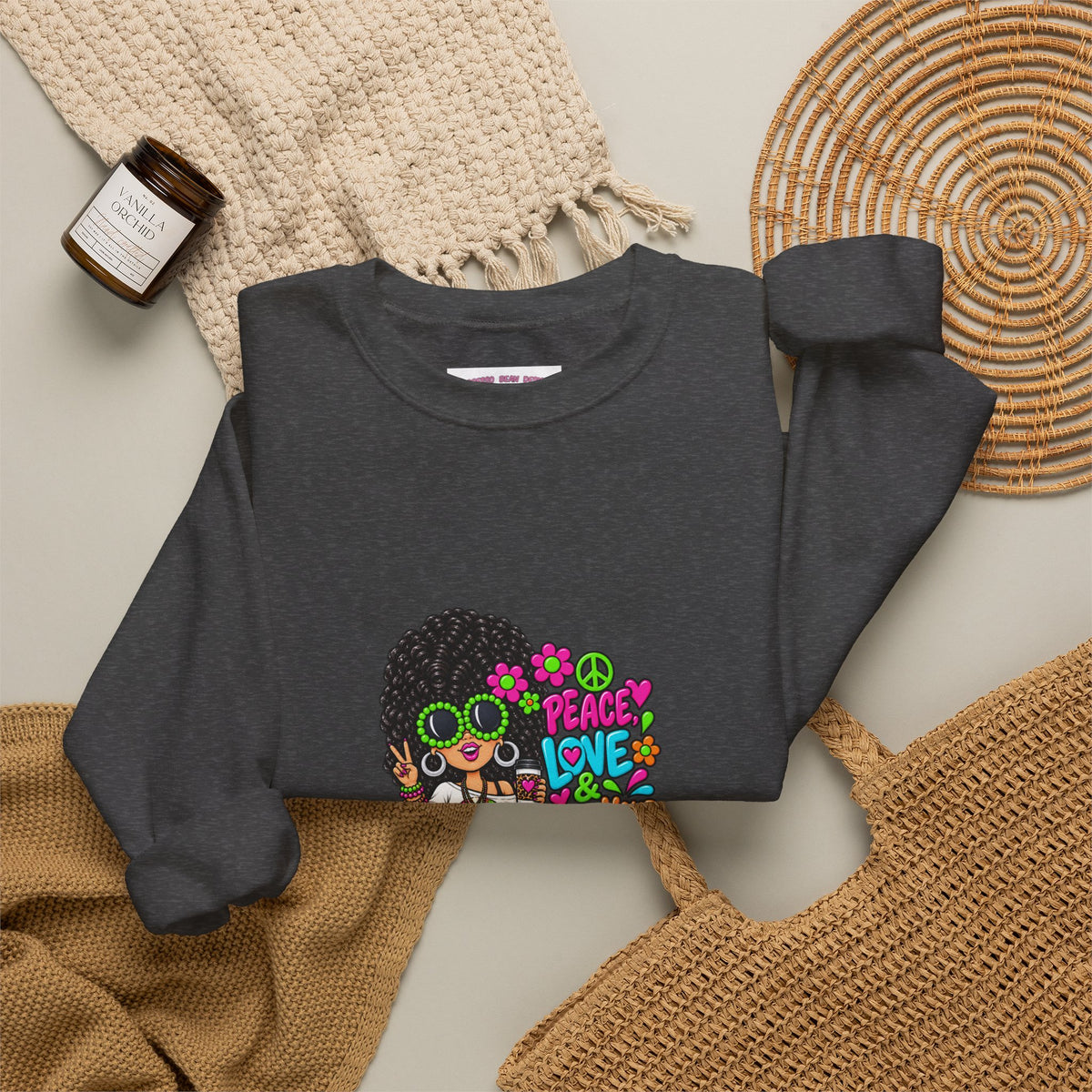 Retro Peace & Love Sweatshirt