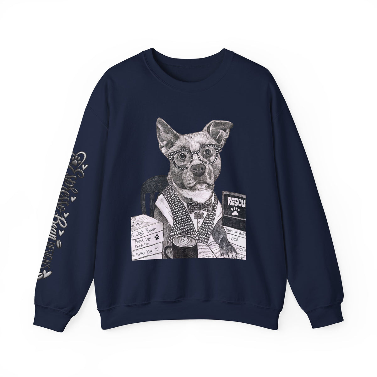 Rescue Dog Crewneck Sweatshirt — "Glenn Powell" Adopt Don’t Shop Design