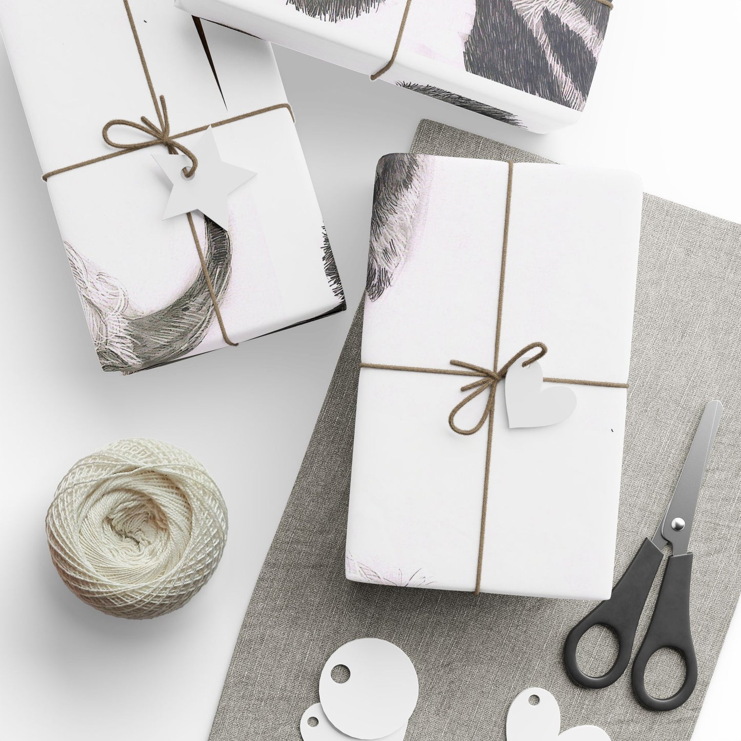 Cow Pattern Wrapping Paper — Black & White Animal Print Gift Wrap